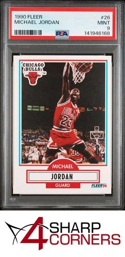 1990 FLEER #26 MICHAEL JORDAN BULLS HOF PSA 9