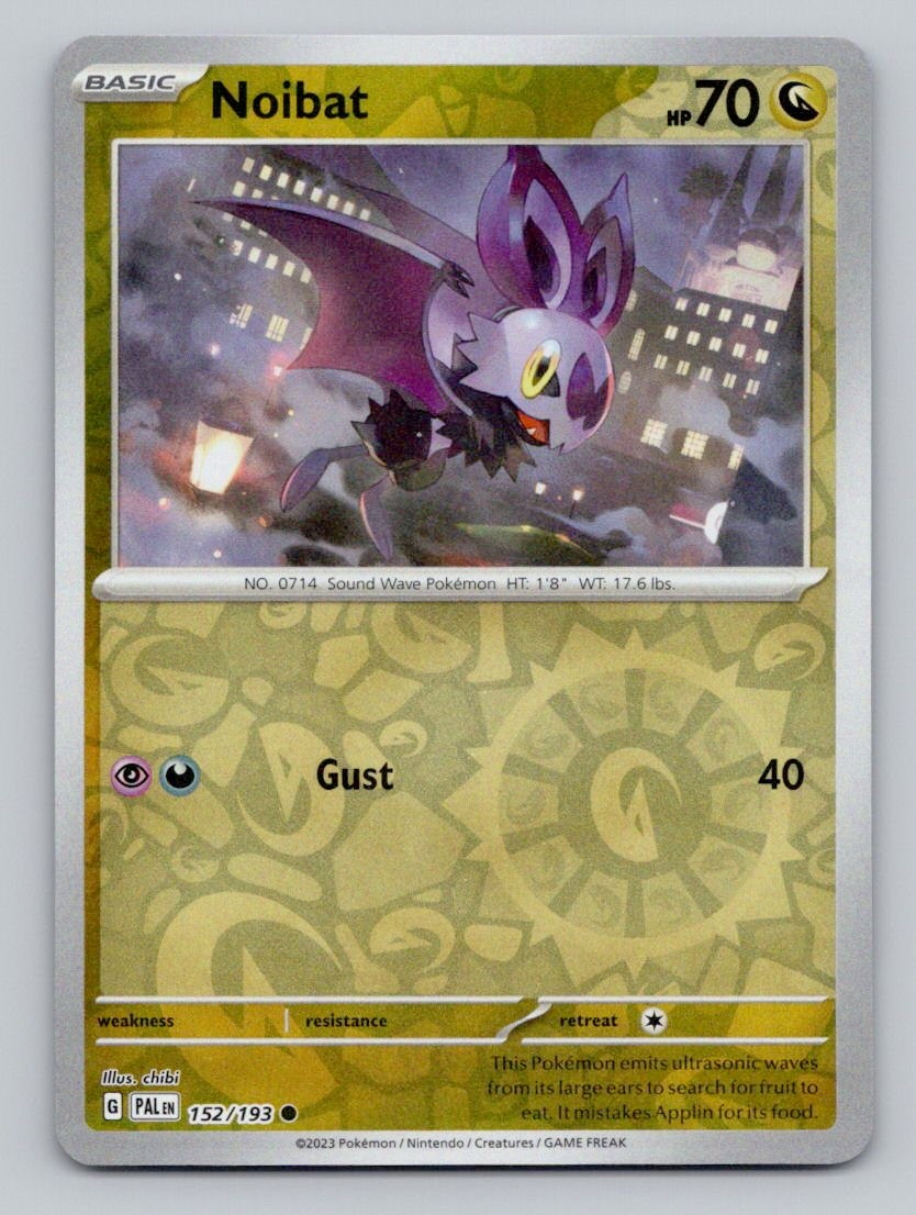 Reverse Holo Noibat 152/193 Common Paldea Evolved Pokemon