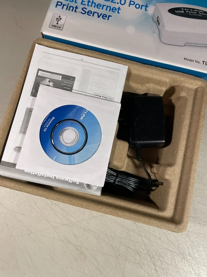 TP-Link TL-PS110U Single USB 2.0 Port Fast Ethernet Print Server White NWB - Image 2 of 4