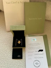 Van Cleef & Arpels Vintage Alhambra Pendant Necklace 18k Yellow Gold Guilloche