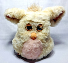 Jarabe grande Furby 2005 bronceado caramelo rosa vientre ojos azules vintage