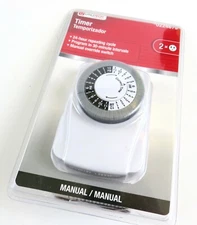 Utilitech 15-Amp 2-Outlet Mechanical Residential Plug-in Function Timer #0224879