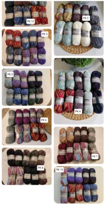 BELLALANA Angebot -Sockenwolle 4fach 500g Pakete gemischt - Reicht für 5 paar Socken