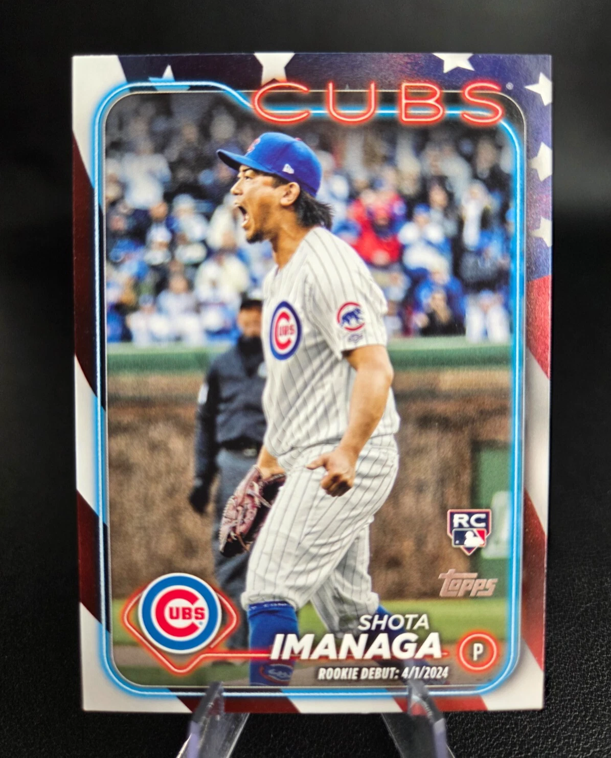SHOTA IMANAGA 2024 Topps Update Rookie Debut RC Independence Day /76 Cubs
