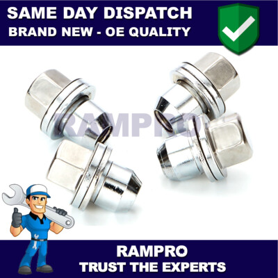 Rampro 4x Edelstahl Radmuttern für Land Rover Discovery | Range Rover und