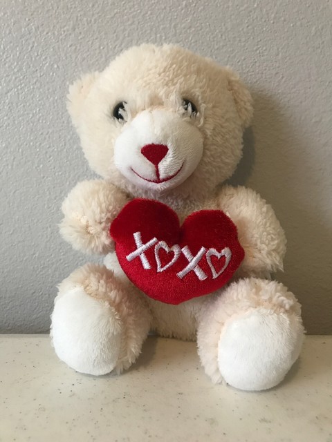 valentine's day polar bear stuffed animal