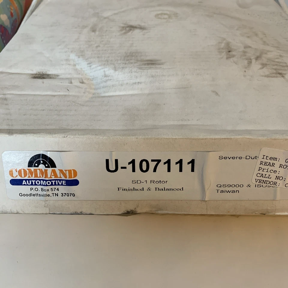 U-107111 SD-1 Rotor Acabado Y Equilibrado Trasero Delantero 96-02 Nuevo de Lote Antiguo Foto 2 de 4