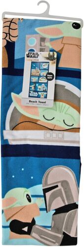 United Pacific Designs Star Wars The Mandalorian and The Child Grogu 27x54 Beach - Bild 2 von 2
