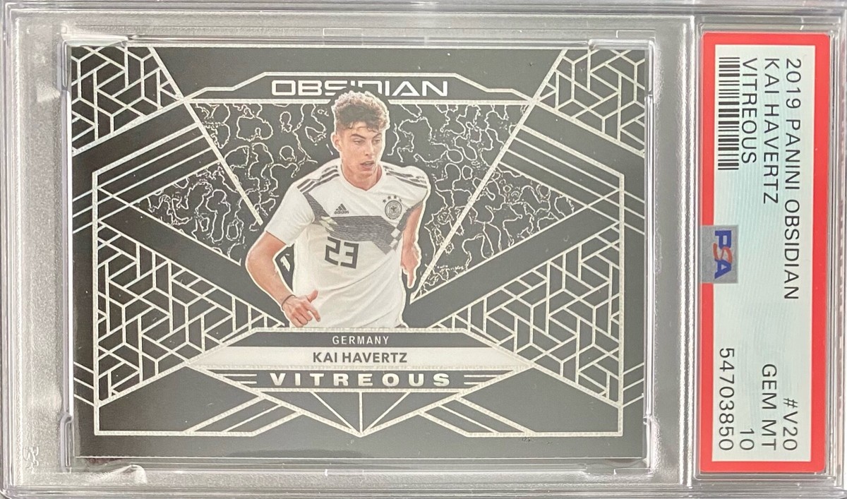 2019 Panini Obsidian Kai Havertz Vitreous 14/135 PSA 10 Gem 2019 Panini Obsidian Kai Havertz Vitreous 14/135 PSA 10 Gem