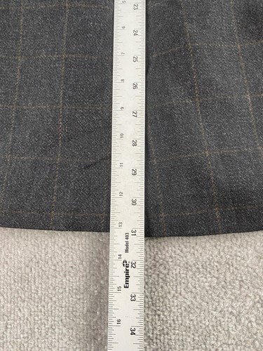Chaps Ralph Lauren Blazer Mens 42 R Gray Wool Tweed Windowpane Flannel Luxury - Picture 5 of 14