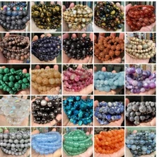 Natural Stone Beads Tiger Eye Lava Amazonite Turquoises Agates...