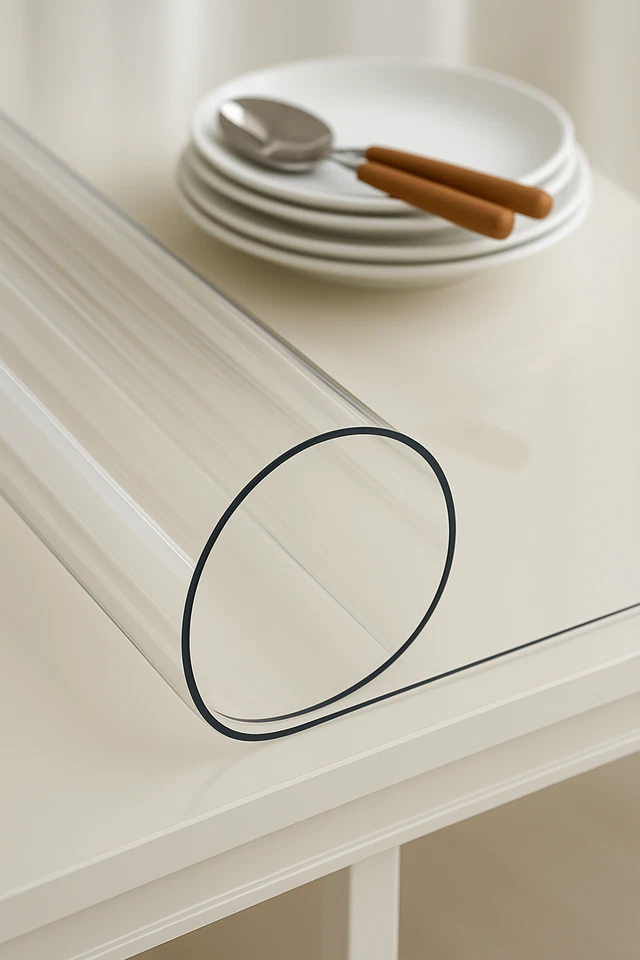 Tischdecke PVC Tischfolie Tischmatte Transparent Wasserdicht Meterware 2mm Dick⭐ - Bild 3 von 4