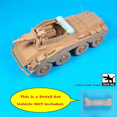 Black Dog 1/35 Canvas Cover #2 Rolled Sd.Kfz.234/3 Armoured Car (Italeri) T35290