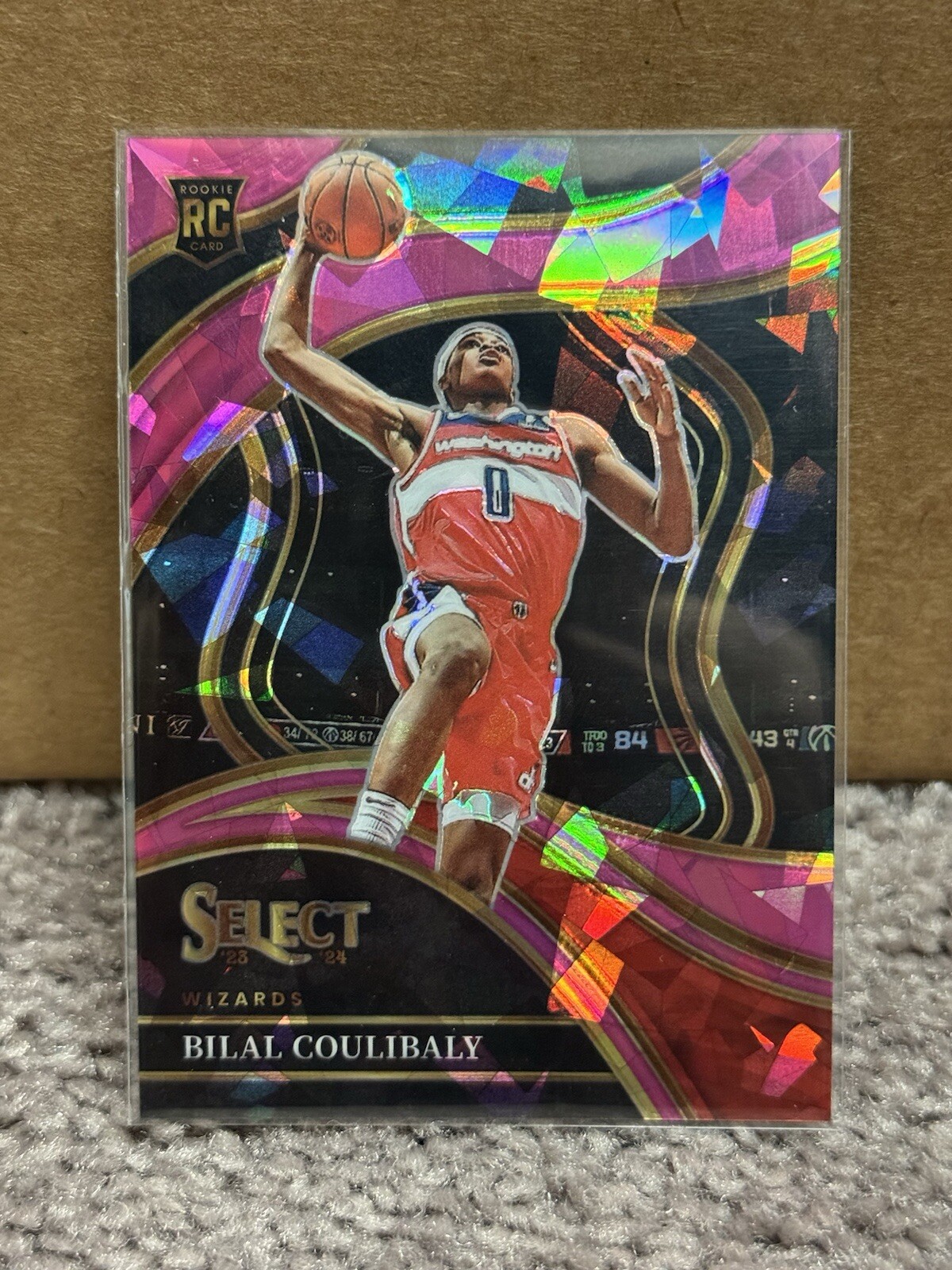 2023-24 Panini Select - Pink Cracked Ice Prizm #268 Bilal Coulibaly (RC)81/99