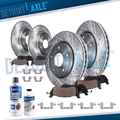 Front Rear DRILLED Rotors Ceramic Brake Pads Kit for 2005 Nissan Altima Maxima