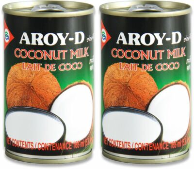 [ 2x 165ml ] AROY-D Kokosmilch | Kokosnussmilch | Cocosmilch | Coconut Milk