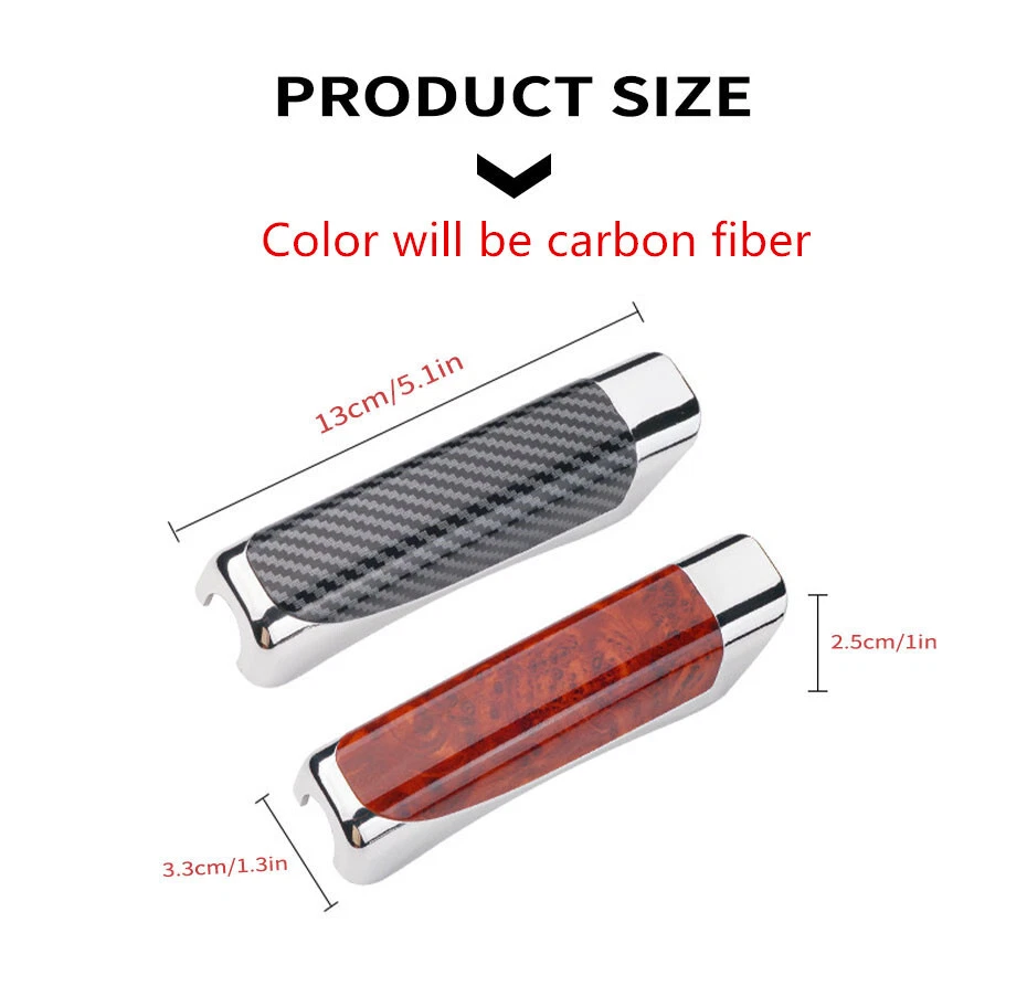 Car Handbrake Shift Knob Cover Anti-slip Parking Hand Brake Decorative Accessory - Image 2 of 4