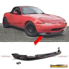 FOR 90-97 Mazda MIATA MX-5 2DR PU Black GV STYLE FRONT BUMPER CHIN LIP SPOILER