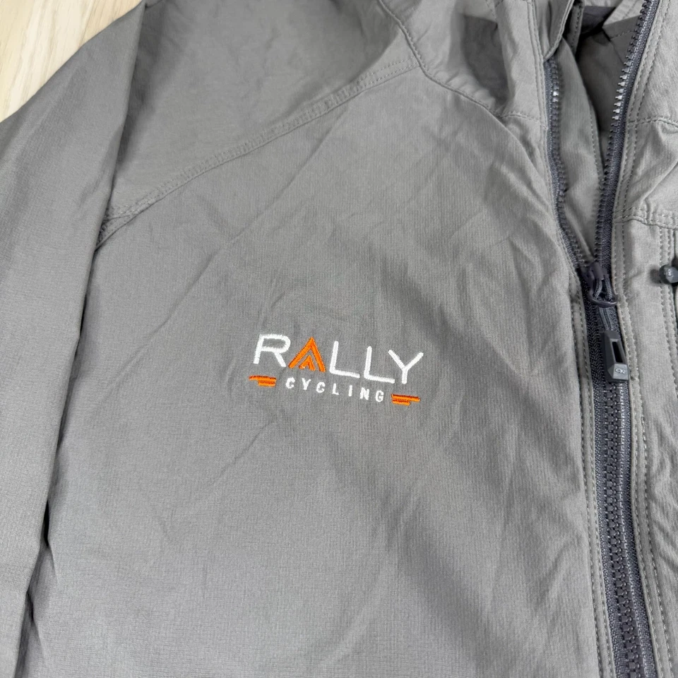 Chaqueta de ciclismo de rally con cremallera completa forrada elástica gris Outdoor Research para hombre talla L Foto 3 de 4