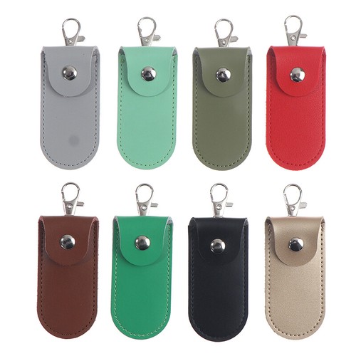 Pouch Bag Case Protective Leather With Keychain For Usb Flash Drive Memory St-BI - Photo 9/14