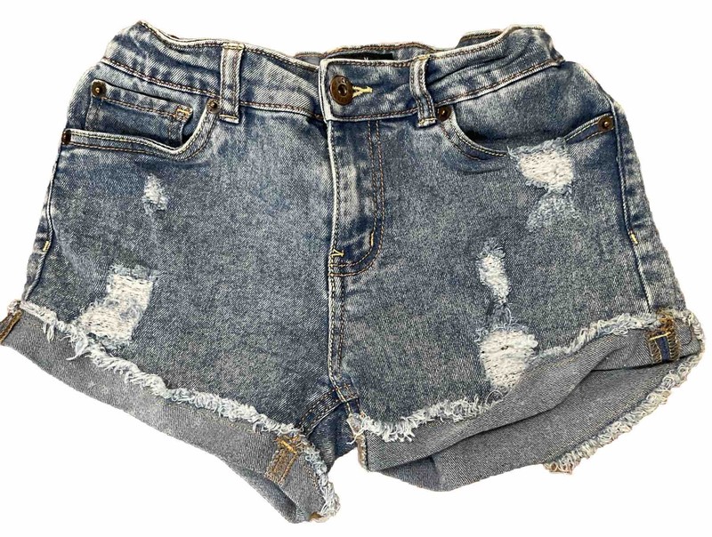 Lucky Brand Shorts Girls Size 14 Riley Blue Denim Stretch Adjustable Waist