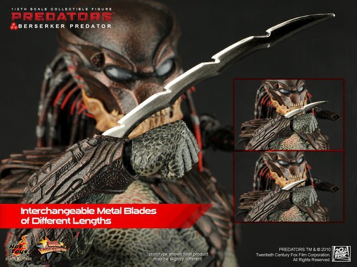 New Hot Toys Mms130 1/6 Predator Berserk Predator Lion Face New Hot Toys Mms130 1/6 Predator Berserk Predator Lion Face