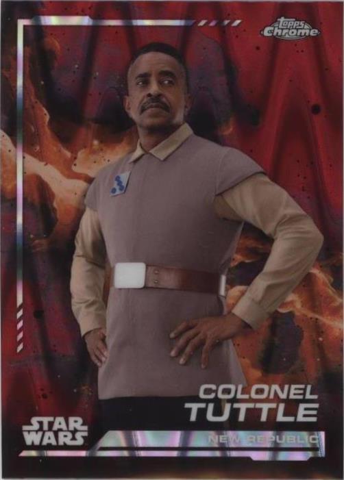 Colonel Tuttle - 2024 Topps Chrome Star Wars #55 Blaster Red Raywave ...