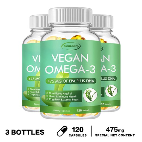 Vegane Omega-3-Algenöl-Kapseln–EPA,DHA–Gesundheit von Herz, Knochen und Gelenken - Picture 13 of 14