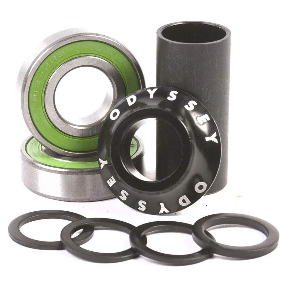 ODYSSEY BMX 19mm or 22mm MID BOTTOM BRACKET KIT BLACK BLUE GOLD