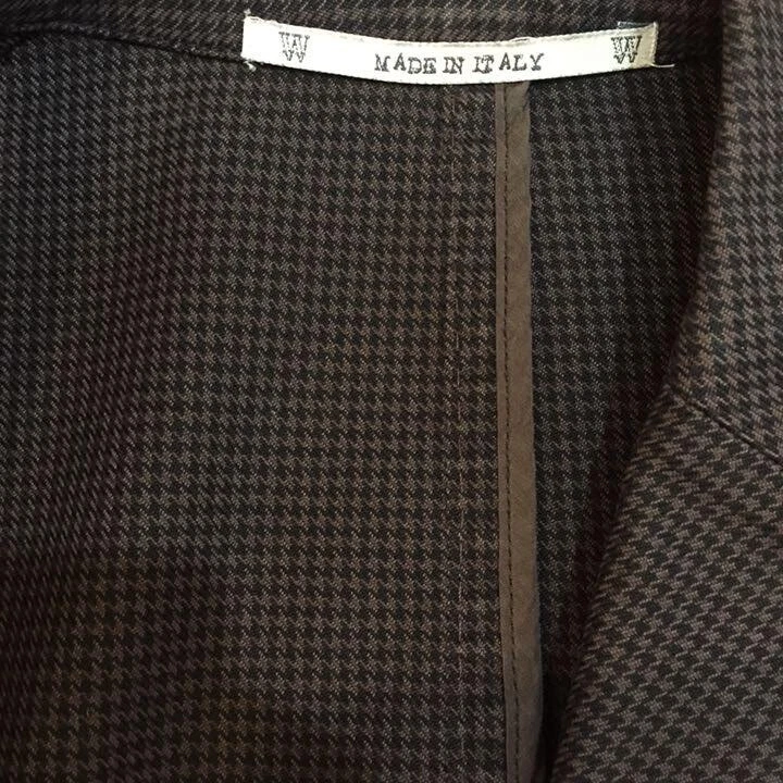 Cantarelli Jacket Men's Size 44 tailored jacket Dark brown cotton jacket #V3947 - Image 4 of 4