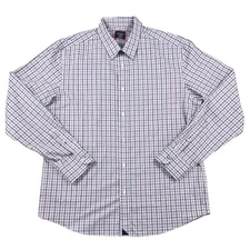 Untuckit Button Up Shirt Dolcetto Mens Large Wrinkle Free Pink Blue Check Plaid