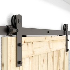 6 Feet Heavy Duty Sturdy Sliding Barn Door Hardware Kit -Smoothly and Quietly