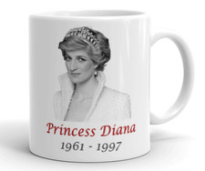 Princess Diana Mug Ceramic Souvenir Cup Tribute RIP Monarch Royal Memorabilia