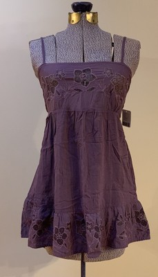 Free People Urban Outfitters Purple Floral Slip Tunic Small New with Tags