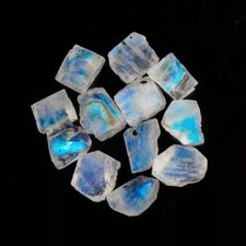 100 Natural Blue Rainbow Moonstone Facet Rough Specimen Old Stock Rough
