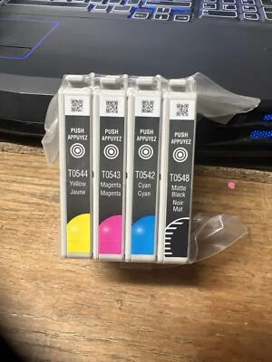 Nuevos cartuchos de tinta genuinos EPSON T0544 T0543 T0542 T0548. Envío gratuito