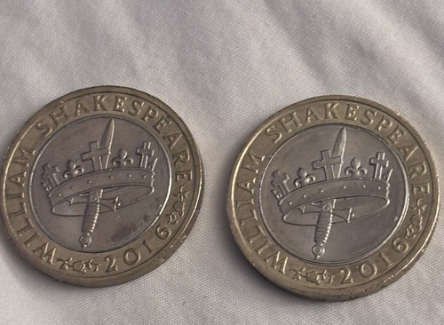 2016 William Shakespeare 2 Pound Coin Free Post - Picture 3 of 4