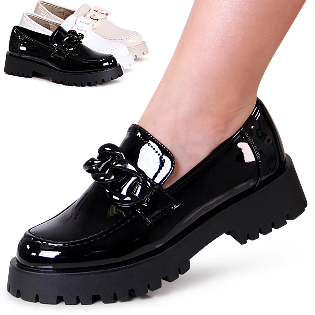 Zapatos charol outlet mujer plataforma