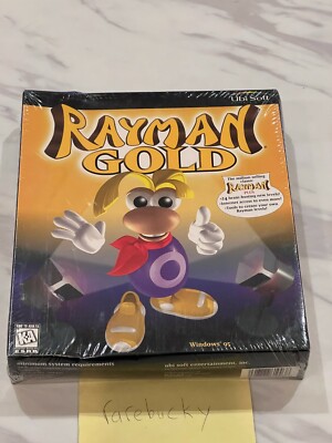 Rayman Gold (PC) NEW SEALED BIG BOX, SUPER RARE UBI SOFT TITLE!