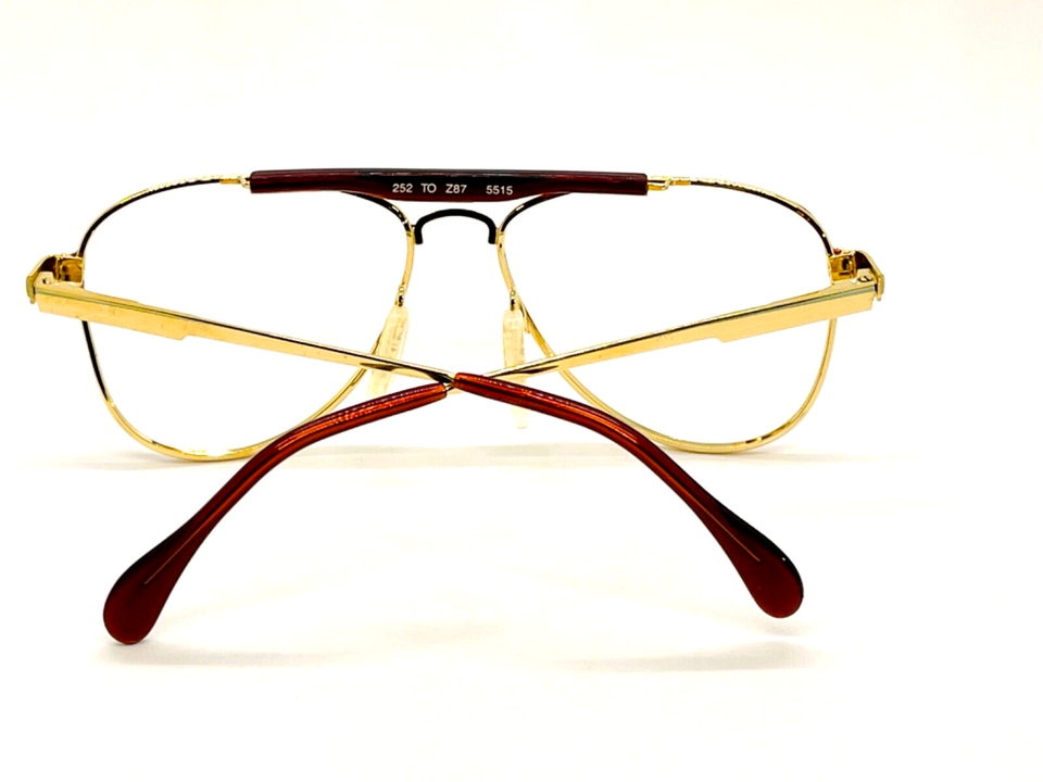 Titmus TP201 TOR Gold/Brown Aviator Eyeglass Frames Z87 USA 140 eBay