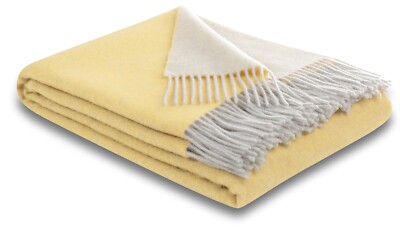 Biederlack Kaschmirplaid 'Uni' 150 x 200 cm Yellow - Creme - 809605