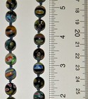 Vintage MILLEFIORI GLASS ROUND BEADS NECKLACE Sterling Silver Clasp~20" Long~EX! — photo 7