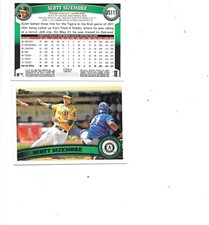Scott Sizemore 2011 Topps Update Series Baseball Card #US111 Oakland lot of 2