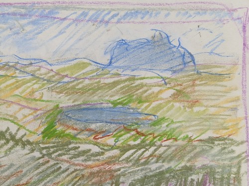 Original pastel drawing by Thora Clyne SSWA 1937 – 2020 landscape 1979 - Picture 7 of 14