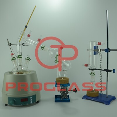Laboratory Short Path Distillation Kit With Display Magnetic Heating Mantle,1L