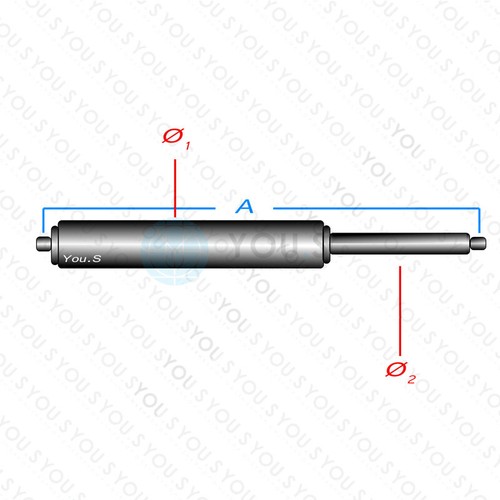2x YOU-S Gasfedern Für Opel Omega B Motorhaube