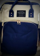 3 In 1 Living Traveling Share Fr Yours Nice to Meet You Navy/Tan Diaper Backpack