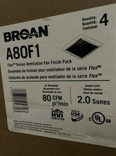(4PACK) New Broan Flex Series 80 CFM Bathroom...