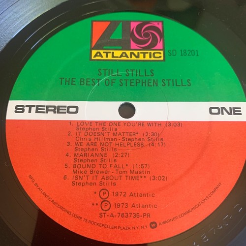 Stephen Stills – Still Stills: The Best Of Stephen Stills Vinyl LP (Atlantic) - Imagen 6 de 6