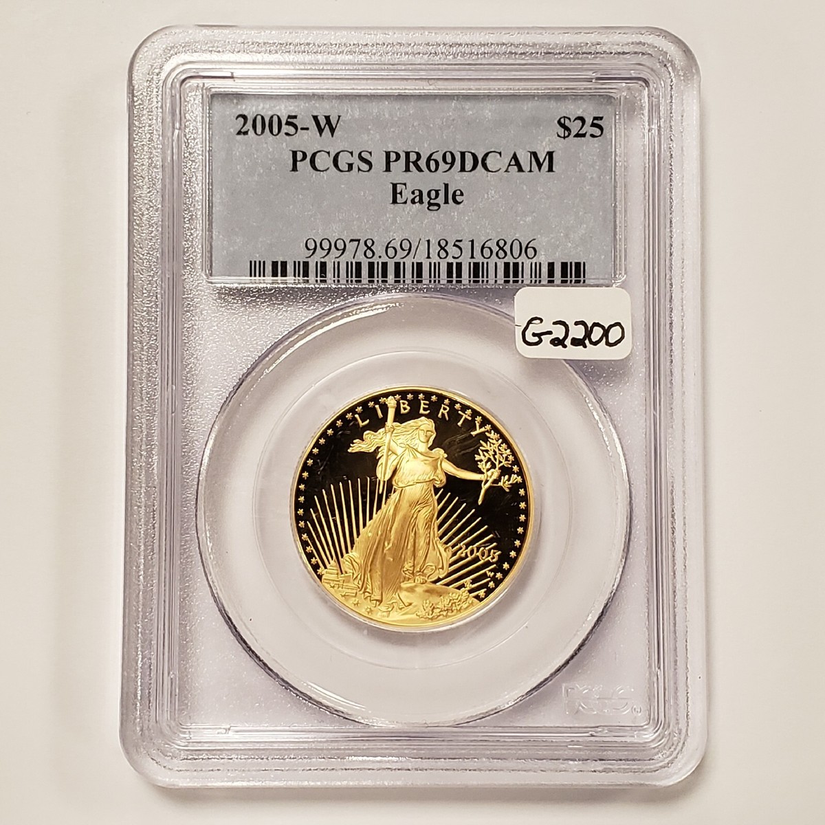 2005-W G$25 1/2 oz Gold American Eagle - PCGS PR 69 DCAM - SKU